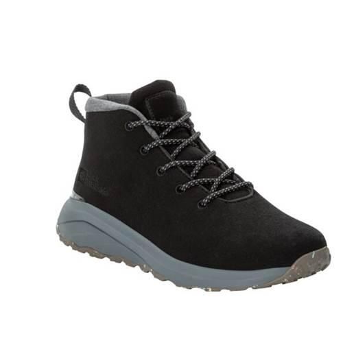 Buty do chodzenia damskie Jack Wolfskin Campfire Mid. Czarne buty sportowe na co dzień damskie Jack Wolfskin, bez wzorów, z materiału, trekkingowe. Za 559.99 zł.