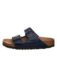 Birkenstock Klapki "Arizona" w kolorze granatowym rozmiar: 37. Niebieskie klapki damskie Birkenstock, bez wzorów, bez obcasa. Za 284.15 zł.