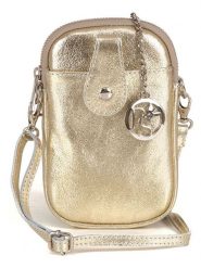 Pia Sassi Skórzana torebka "Serottini" w kolorze złotym na telefon - 11 x 19 x 2 cm rozmiar: onesize. Żółte torebki klasyczne damskie Pia Sassi, bez wzorów, z materiału, bez dodatków. Za 130.99 zł.