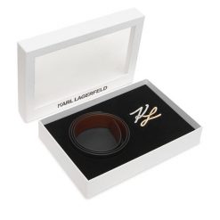 Pasek Damski KARL LAGERFELD. Czarne paski damskie Karl Lagerfeld, bez wzorów. Za 549.99 zł.