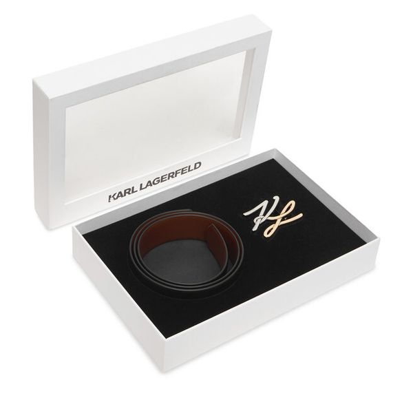 Pasek Damski KARL LAGERFELD. Czarne paski damskie Karl Lagerfeld, bez wzorów. Za 549.99 zł.