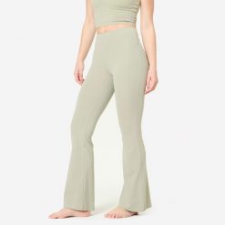 Legginsy do jogi i pilatesu Breathe flare. Zielone legginsy damskie KIMJALY, m, bez wzorów, z elastanu. Za 119.99 zł.