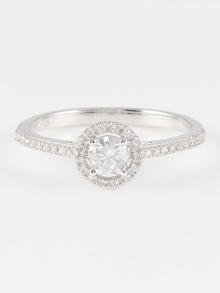 DIAMANTA Złoty pierścionek "Ahimsa" z diamentami rozmiar: 56. Szare pierścionki damskie DIAMANTA, z diamentem, złote. Za 2,502.08 zł.