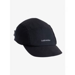 Czapka z daszkiem Icebreaker Shell+ Windbreaker 5 Panel Cap - black. Czarne czapki męskie Icebreaker, bez wzorów, sportowe. Za 172.99 zł.