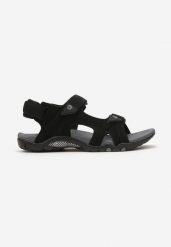Czarne Sportowe Płaskie Sandały Zapinane na Rzepy Furella. Czarne sandały męskie Born2be, bez zapięcia. Za 129.99 zł.