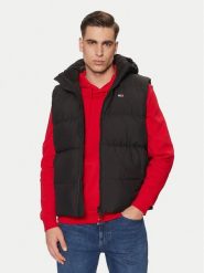 Tommy Jeans Bezrękawnik Essential DM0DM20465 Czarny Regular Fit. Czarne kamizelki męskie Tommy Jeans, l, z jeansu. Za 809.99 zł.