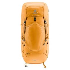 Plecak trekkingowy Deuter Aircontact Lite 50 + 10 - amber/maple. Brązowe plecaki męskie Deuter, bez wzorów, z materiału. Za 1,043.89 zł.
