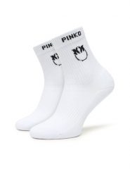 PINKO Skarpety długie Noirvegia 106071 A302 Biały. Białe skarpetki damskie Pinko, bez wzorów, z bawełny. Za 159.99 zł.
