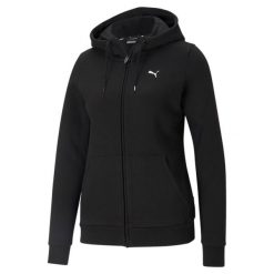 Bluza dresowa damska Puma ESS SMALL LOGO. Czarne bluzy bez kaptura damskie Puma, xs, z dresówki. Za 358.50 zł.