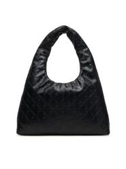 Calvin Klein Torebka Emblem Aop Puffer Lg Shoulder Ba LV04F3199G Czarny. Czarne torebki klasyczne damskie CALVIN KLEIN, bez wzorów, ze skóry, bez dodatków. Za 649.99 zł.