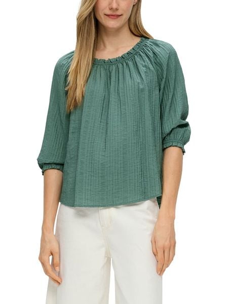 S.OLIVER RED LABEL Bluzka w kolorze zielonym rozmiar: 38. Zielone bluzki damskie s.Oliver RED LABEL, s, bez wzorów, bez kołnierzyka, bez ramiączek. Za 74.99 zł.