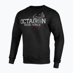 Bluza męska Octagon Boxing Family. Czarne bluzy z kapturem męskie OCTAGON, m, z bawełny. Za 229.99 zł.