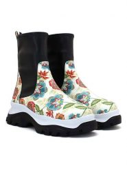 Goby Sztyblety w kolorze czarno-kremowym rozmiar: 37. Brązowe botki damskie Goby, sportowe, bez obcasa, bez zapięcia. Za 339.99 zł.