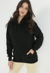 Czarna Bluza Bawełniana z Kapturem Gesa. Czarne bluzy z kapturem damskie Born2be, na jesień, xl, z bawełny. Za 39.99 zł.