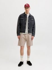 Jack & Jones Bermudy dżinsowe "Tony" w kolorze beżowym rozmiar: XL. Brązowe szorty męskie Jack & Jones, z aplikacjami, z bawełny, klasyczne. Za 77.95 zł.