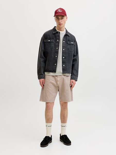 Jack & Jones Bermudy dżinsowe "Tony" w kolorze beżowym rozmiar: M. Brązowe szorty męskie Jack & Jones, z aplikacjami, z bawełny, klasyczne. Za 114.95 zł.