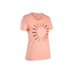 Koszulka krótki rękaw Gym & Pilates damska. Czerwone bluzki sportowe damskie Adidas, xl, bez wzorów, z bawełny, bez kołnierzyka. Za 99.99 zł.