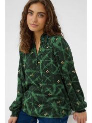 CULTURE Bluzka w kolorze zielonym rozmiar: XL. Zielone bluzki damskie Culture, xl, bez wzorów, z wiskozy, bez kołnierzyka, bez ramiączek. Za 137.45 zł.