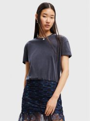 Desigual Sukienka codzienna Bilba 22WWVK53 Granatowy Regular Fit. Niebieskie sukienki damskie Desigual, na co dzień, xl, bez wzorów, z bawełny, bez kołnierzyka, bez ramiączek, proste. Za 229.99 zł.