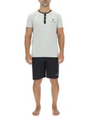 Pierre Cardin Piżama w kolorze szaro-czarnym rozmiar: S. Czarne piżamy męskie Pierre Cardin, s, bez wzorów, bez ramiączek. Za 79.03 zł.