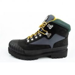 Buty trekkingowe męskie Timberland TB0A5QCZ001. Czarne buty trekkingowe męskie Timberland, z materiału, za kostkę, bez zapięcia, trekkingowe. Za 736.00 zł.