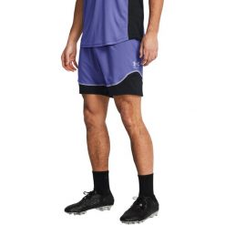 Spodenki męskie Under Armour M S Ch. Pro Train Short. Niebieskie szorty męskie Under Armour, z poliesteru, bez kołnierzyka. Za 190.00 zł.