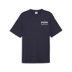 Koszulka sportowa męska Puma Team Graphic Tee. Niebieskie t-shirty sportowe męskie Puma, m, bez ramiączek, na fitness i siłownię. Za 183.00 zł.
