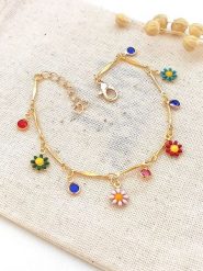 Atelier MIU Pozłacana bransoletka z kryształami rozmiar: onesize. Żółte bransoletki damskie atelier MIU, pozłacane. Za 52.99 zł.