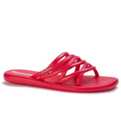 Klapki damskie Ipanema 83606 MEU SOL SLIDER FEM. Czerwone klapki damskie Ipanema, bez wzorów, z materiału, bez obcasa. Za 45.00 zł.