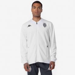 Bluza dresowa AS Monaco Atrisy 2024/25. Białe bluzy bez kaptura męskie Kappa, z dresówki. Za 323.40 zł.