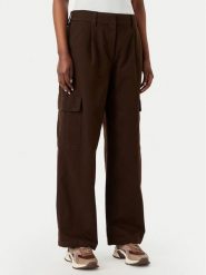 Calvin Klein Jeans Spodnie cargo LV047F623G Brązowy ciemny Relaxed Fit. Brązowe jeansy damskie Calvin Klein Jeans, bez wzorów, z bawełny. Za 409.99 zł.