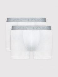 Hanro Komplet 2 par bokserek Essentials 3078 Biały. Białe bokserki męskie Hanro, bez wzorów, z bawełny. Za 239.99 zł.