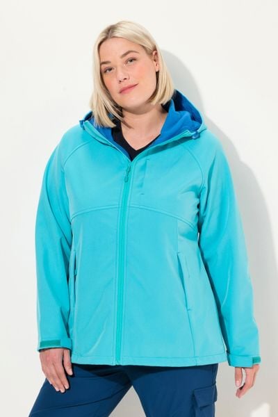 Damskie Kurtka softshell kaptur kieszenie na zamek regulowane zapięcie na rzep. Czerwone kurtki damskie Ulla Popken, plus size, bez wzorów, z materiału, bez kaptura. Za 343.99 zł.