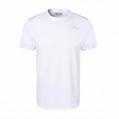 Koszulka Kappa Cafers Slim. Białe t-shirty sportowe męskie Kappa, s, z bawełny, bez ramiączek, na fitness i siłownię. Za 129.50 zł.