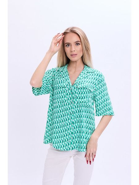 Marks & Spencer Bluzka w kolorze zielono-białym rozmiar: 47. Zielone bluzki damskie Marks & Spencer, bez wzorów, z wiskozy, bez kołnierzyka, bez ramiączek. Za 74.46 zł.