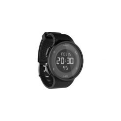 Sportowy zegarek W500 M. Czarne zegarki damskie KALENJI, ze stali. Za 59.99 zł.