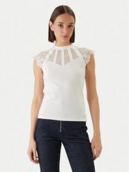 Morgan Bluzka 222-DEMANE Biały Regular Fit. Białe bluzki damskie Morgan, l, bez wzorów, z wiskozy, bez ramiączek. Za 179.99 zł.