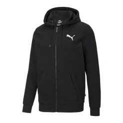 Bluza z kapturem zapinana na zamek błyskawiczny Puma Essentail Logo. Białe bluzy z kapturem męskie Puma, xl, z polaru. Za 159.00 zł.