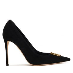 Szpilki Elisabetta Franchi. Czarne szpilki Elisabetta Franchi, bez wzorów, bez obcasa. Za 3,079.00 zł.