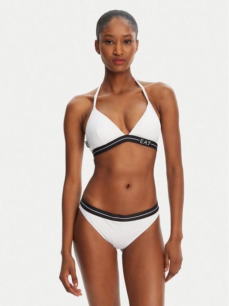 EA7 Emporio Armani Bikini 7W000292 AF12213 U0002 Biały. Białe bikini damskie EA7 Emporio Armani, bez wzorów. Za 339.99 zł.