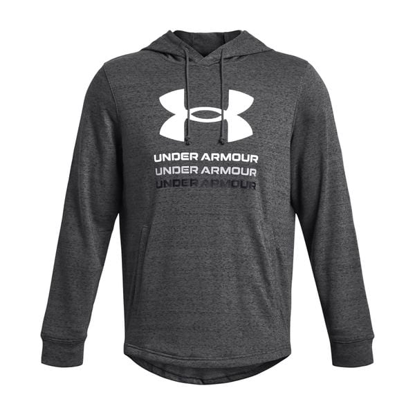 Bluza męska Under Armour Rival Terry Graphic Hood. Szare bluzy bez kaptura męskie Under Armour, l. Za 229.99 zł.