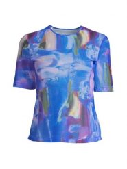 Koszulka Sportowa Damska Casall Sheer Mesh Tee Oddychająca Szybkoschnąca. Niebieskie bluzki sportowe damskie Casall, l, z materiału, bez kołnierzyka, bez ramiączek. Za 179.00 zł.