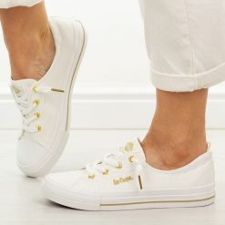 Białe trampki damskie Lee Cooper 4050. Białe trampki i tenisówki damskie Lee Cooper, bez wzorów, z gumy. Za 149.00 zł.