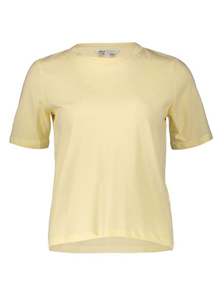 ONLY Koszulka w kolorze żółtym rozmiar: XS. Żółte bluzki damskie Only, xs, bez wzorów, z bawełny, bez kołnierzyka. Za 24.06 zł.