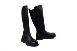 RIEKER Z9158-00 black, kozaki damskie. Czarne kozaki damskie Rieker, bez obcasa, na obcasie. Za 479.90 zł.