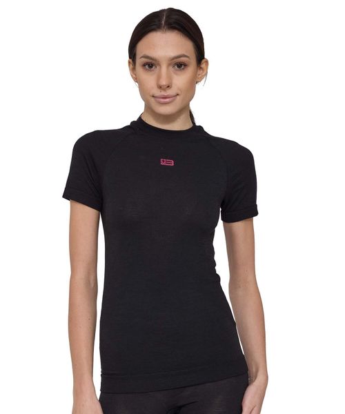 Koszulka damska z krótkim rękawem wełniana Brubeck ACTIVE MERINO. Czarne t-shirty damskie Brubeck, s, bez wzorów, z syntetyku, bez kołnierzyka. Za 249.00 zł.