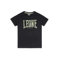 Koszulka z bawełna na czas wolny na co dzień. Czarne bluzki damskie LEONE 1947 APPAREL, bez wzorów, z bawełny, sportowe, bez kołnierzyka, bez ramiączek. W wyprzedaży za 41.41 zł.