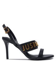 Just Cavalli Sandały 77RA3S69 Czarny. Czarne sandały damskie Just Cavalli, bez wzorów, ze skóry, bez obcasa, na szpilce. Za 759.99 zł.