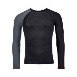 Bluza termoaktywna męska Ortovox 120 Comp Light Long Sleeve. Czarne bluzy bez kaptura męskie ORTOVOX, m. Za 419.99 zł.