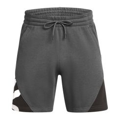 Spodenki męskie Under Armour Curry Splash Fleece Short. Szare szorty męskie Under Armour, bez kołnierzyka. Za 199.99 zł.